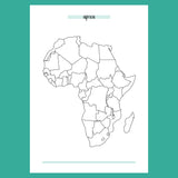 Africa Travel Map Journal - Version 1 Full Page View