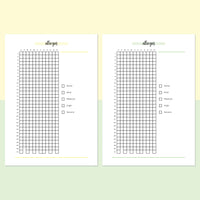 Allergy Symptom Tracking Journal - Bright Yellow and Light Green