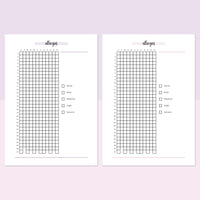 Allergy Symptom Tracking Journal - Lavender and Light Pink
