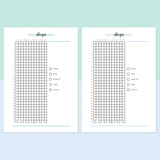 Allergy Symptom Tracking Journal - Teal and Light Blue