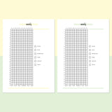 Anxiety Tracker Worksheet - Bright Yellow and Light Green