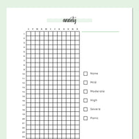 Anxiety Tracker Worksheet - Green