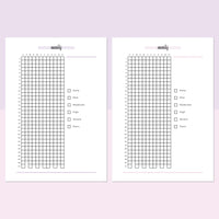 Anxiety Tracker Worksheet - Lavender and Light Pink
