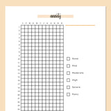 Anxiety Tracker Worksheet - Orange