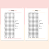 Anxiety Tracker Worksheet - - Salmon Red and Light Orange