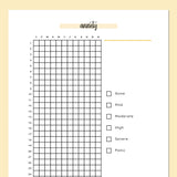 Anxiety Tracker Worksheet - Yellow