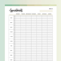 Appointment Planer Printable - Forrest