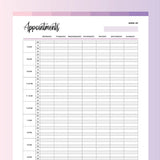 Appointment Planer Printable - Fruity