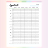 Appointment Planer Printable