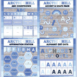 Blue printable ABC countdown to summer, décor accent and shape pieces, affirmation station bulletin board and alphabet letter cut outs