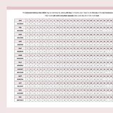 Baby Due Date Chart - Pink