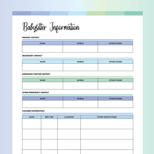 babysitter-information-sheet-template-a4-us-letter-sizes-instant-download-printable-plan-print-land for Free Printable Babysitter Information Babysitter Info Sheet Babysitter Information Sheet Template | A4 & US Letter Sizes | Instant Download Printable – Plan Print Land for Free Printable Babysitter Information Babysitter Info Sheet
