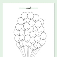 Balloon Mood Journal Template - Green
