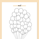 Balloon Mood Journal Template - Orange