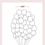 Balloon Mood Journal Template - Pink