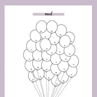 Balloon Mood Journal Template - Purple