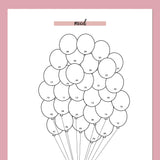 Balloon Mood Journal Template - Red