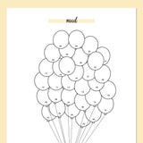 Balloon Mood Journal Template - Yellow