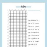 Bed Time Tracking Journal  - Blue
