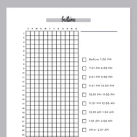 Bed Time Tracking Journal  - Grey