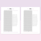 Bed Time Tracking Journal  - Lavender and Light Pink