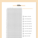 Bed Time Tracking Journal  - Orange