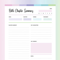 Bible Study Notes Template PDF - Bubblegum Color Scheme