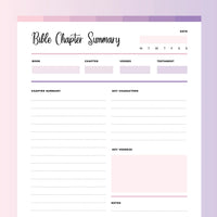 Bible Note Format Bible Study Notes Template PDF | A4 & US Letter Sizes | Instant ...