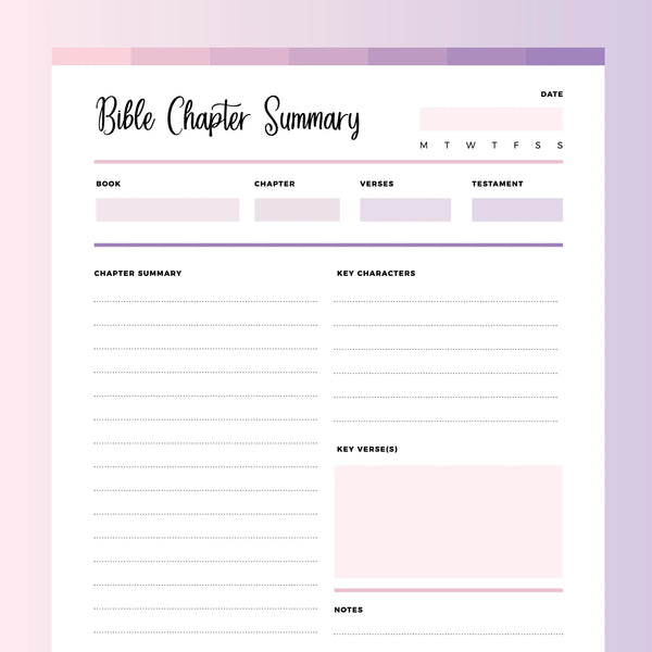 Bible Note Format Bible Study Notes Template