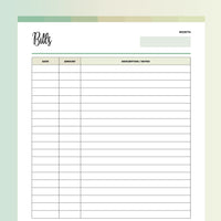 Bill Payment Tracker Printable - Forrest