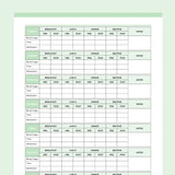 Blood Glucose Chart PDF - Green
