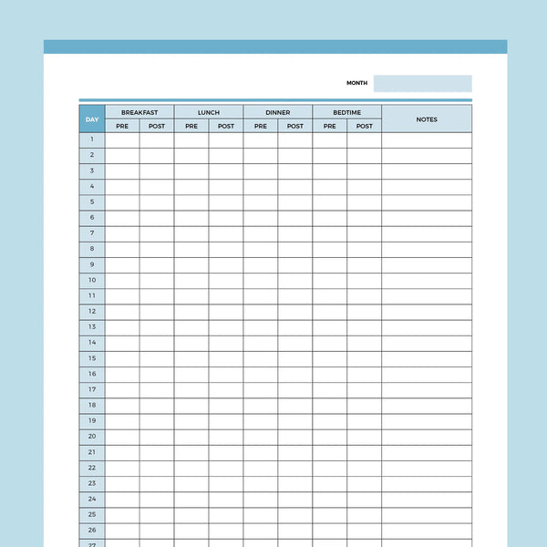 Blood Glucose Recording Chart Printable | A4 & US Letter Sizes | Instant Download Printable – Plan Print Land blood-glucose-recording-chart-printable-a4-us-letter-sizes-instant-download-printable-plan-print-land