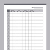 Blood Pressure Recording Chart Printable - Grey