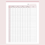 Blood Pressure Recording Chart Printable - Page Overview