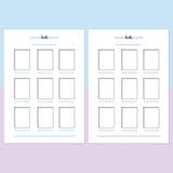 Book Tracker Journal Template - Aqua and Light Purple