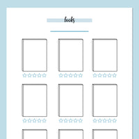 Book Tracker Journal Template - Blue