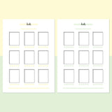 Book Tracker Journal Template - Light Yellow and Light Green