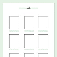 Book Tracker Journal Template - Green