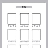 Book Tracker Journal Template - Grey