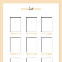 Book Tracker Journal Template - Orange