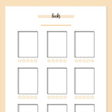 Book Tracker Journal Template - Orange