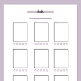 Book Tracker Journal Template - Purple