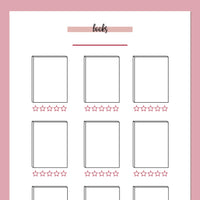 Book Tracker Journal Template - Red