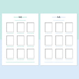 Book Tracker Journal Template - Teal and Light Blue