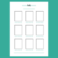 Book Tracker Journal Template - Version 1 Full Page View