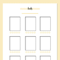 Book Tracker Journal Template - Yellow