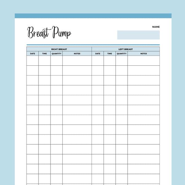Free Breast Pumping Log Sheet — Milkology®
