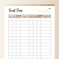 Breast Pump Record PDF - Bohemian
