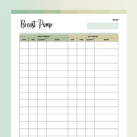 Breast Pump Record PDF - Forrest