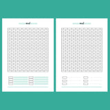Brick Wall Mood Journal Template - 2 Version Overview